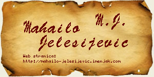Mahailo Jelesijević vizit kartica